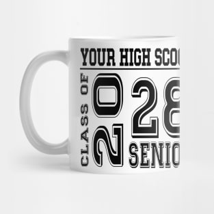 High School Senior 2028 Class of 2028 Graduate College Mug